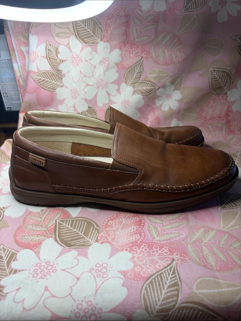 PIKOLINOS Men's Dark Brown Leather Slip-On Loafers, Like New!!